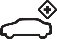 icon of car with plus sign